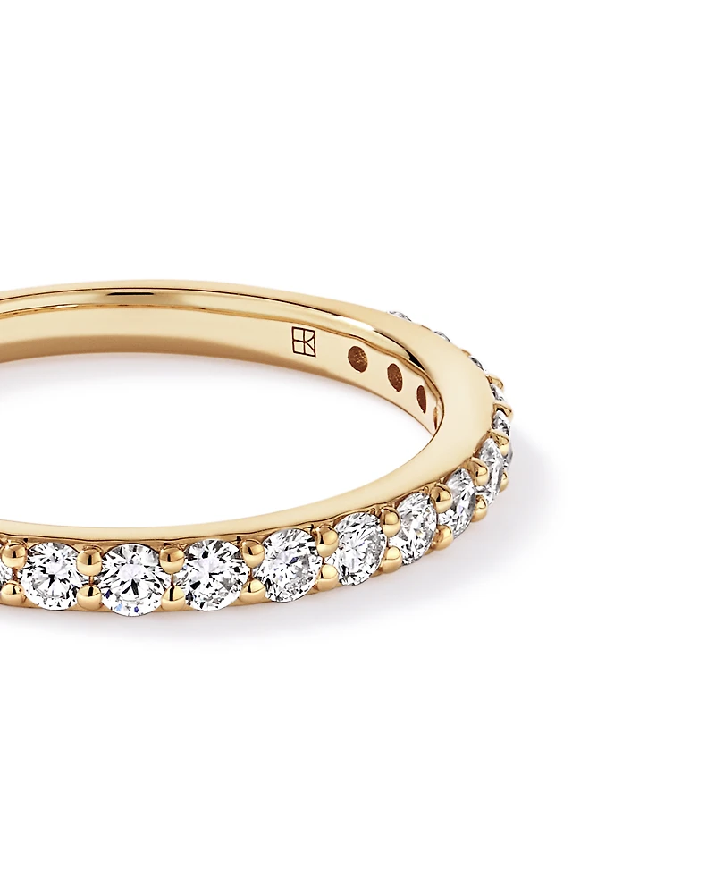 0.50TW Round Brilliant Laboratory-Grown Diamond Wedding Band in 14kt Yellow Gold