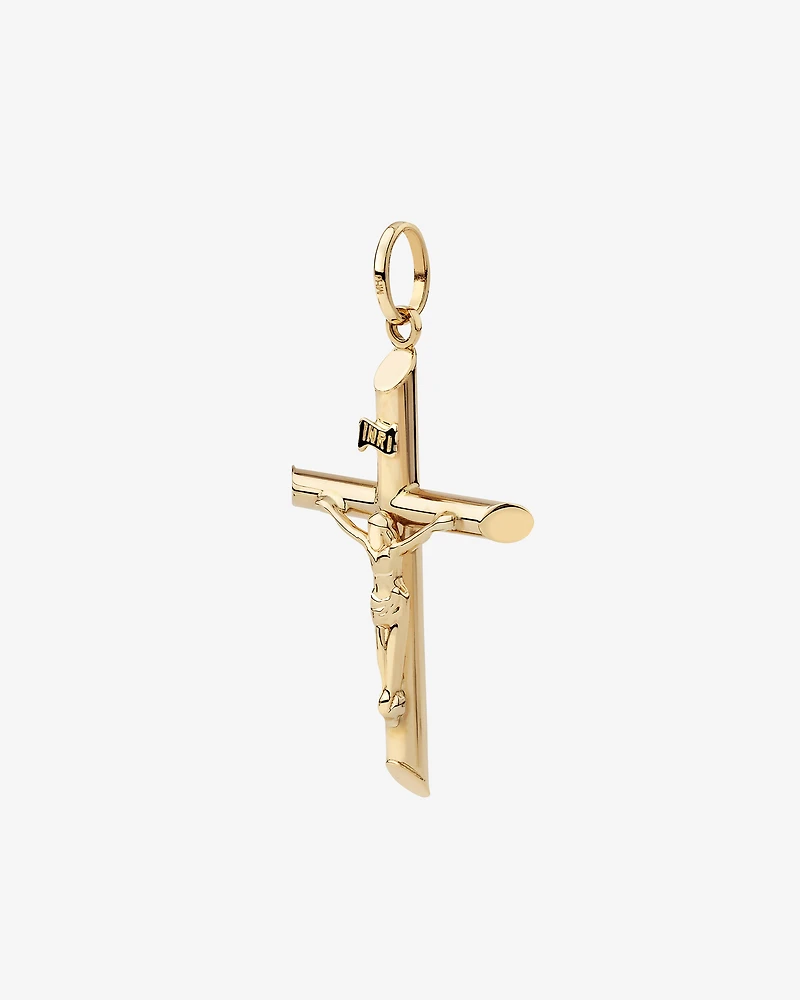 Crucifix Cross Pendant in 10kt Yellow Gold