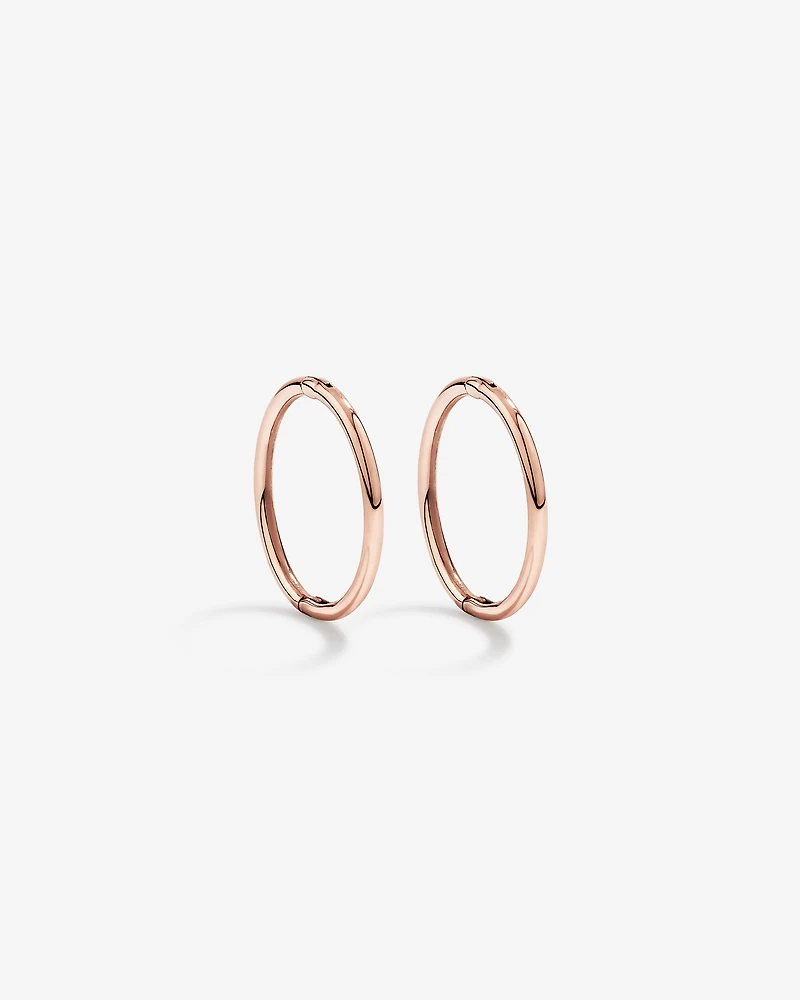 12mm Sleepers 10kt Rose Gold