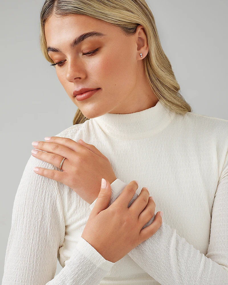 Bague de Mariage à Sertissage Canal de Diamant de 0,25 Carat TW en Or Jaune 14kt