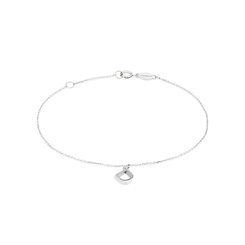 19cm (7.5") D Initial Bracelet in Sterling Silver