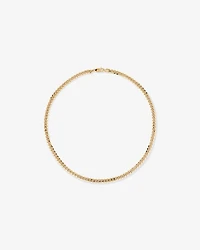 55cm (22") 6.3mm Width Solid Concave Bevelled Curb Chain in 10kt Yellow Gold