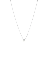 Collier de diamants de laboratoire TW Floret de 0,65 carat en or blanc 10 carats