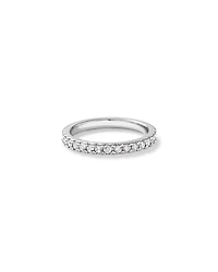Carat TW Round Brilliant Claw-Set Wedding Band in 18kt White Gold