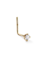 Diamond Nose Stud with 0.03 Carat TW in 10kt Yellow Gold