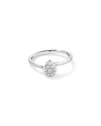 0.15 TW Diamond Pear-Shaped Promise Ring Sterling Silver