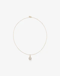 Lume Lab Pear Pendant with 1.00 Carat TW of Laboratory-Grown Diamonds in 10kt White Gold