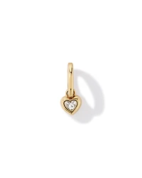 0.07 Carat TW Laboratory-Grown Diamond Heart Pendant  in 10kt Yellow Gold