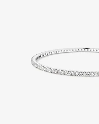 3.00 Carat TW Round Brilliant Laboratory-Grown Diamond Oval Eternity Bangle in 10kt White Gold