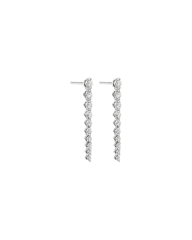 Drop Earrings with 1.00 Carat TW of Diamonds in 18kt White Gold
