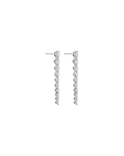Drop Earrings with 1.00 Carat TW of Diamonds in 18kt White Gold