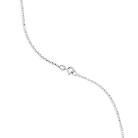 Collier à initiale « J » en or blanc 10 K avec diamants totalisant 0,10 ct