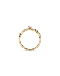 0.15 Carat TW Heart and Round Brilliant Laboratory-Grown Diamond Promise Ring 10kt Gold