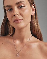 Heart Pendant with Diamond in Sterling Silver