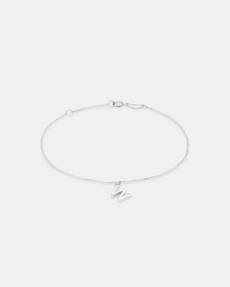 19cm (7.5") W Initial Bracelet in Sterling Silver