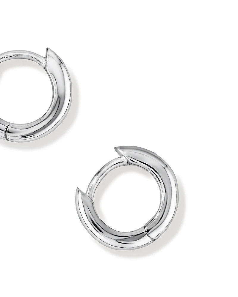 Anneaux courts en argent sterling de 11 mm