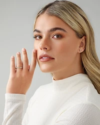 Bague à Sertissage Griffe de Diamant de 0,50 Carat TW en Or Jaune 18kt