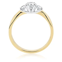 Engagement Ring with 1/2 Carat TW of Diamonds in 10kt Yellow/White Gold