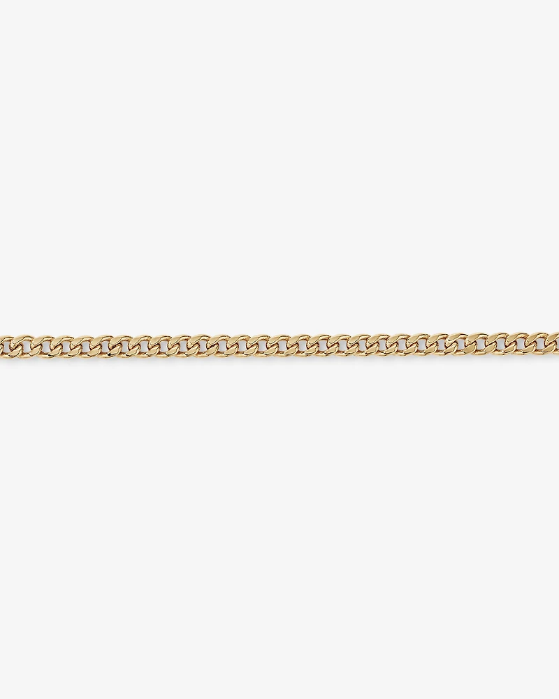 23cm (22") 5.5mm Width Semi Solid Diamond Cut Curb Bracelet in 10kt Yellow Gold
