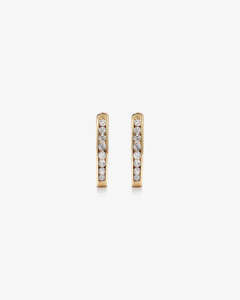 Anneaux courts en or rose 10 K à diamants totalisant 0,25 ct