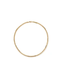 55cm (22") 6.3mm Width Solid Concave Bevelled Curb Chain in 10kt Yellow Gold