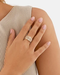 2 Row Bubble Ring with 2.00 Carat TW Diamonds in 14kt Yellow Gold