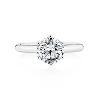 Certified Solitaire Engagement Ring with a 1.50 Carat TW Diamond in 18kt White Gold