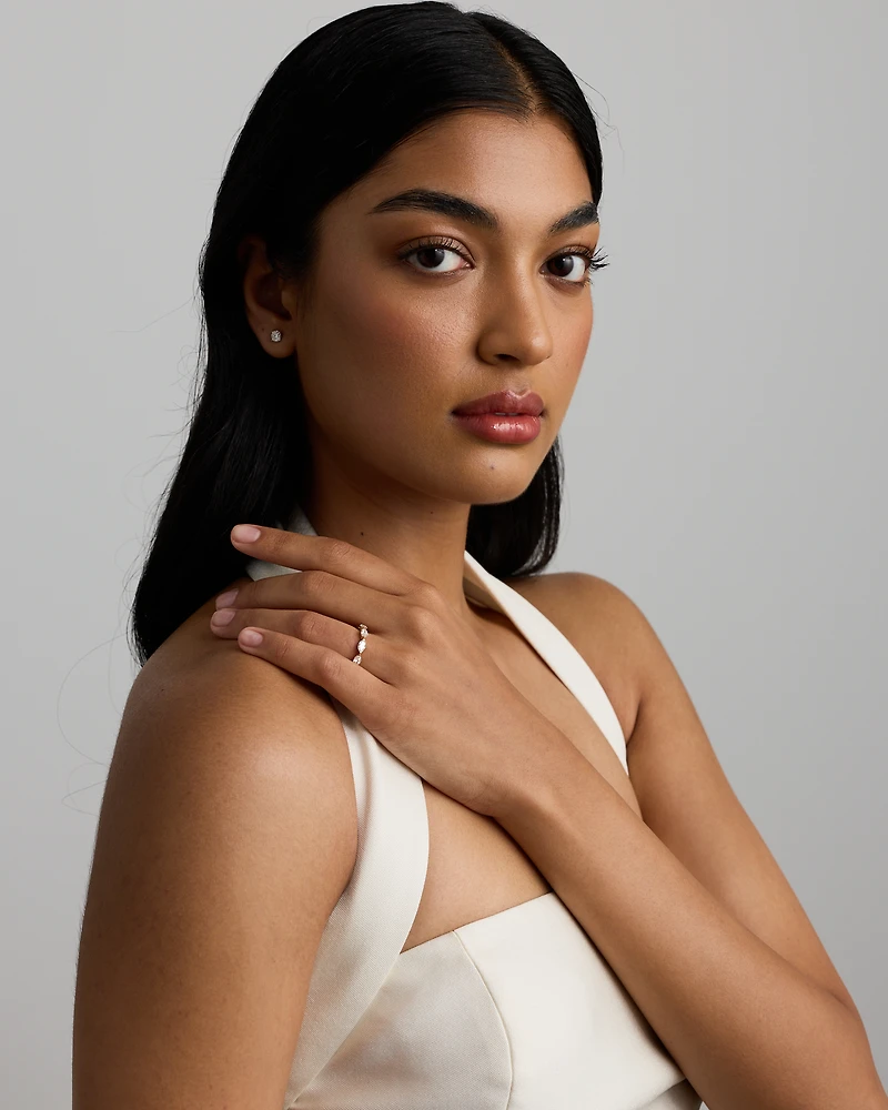 1.40 Carat TW East-West Marquise Laboratory-Grown Diamond Wedding Ring 14kt Yellow Gold