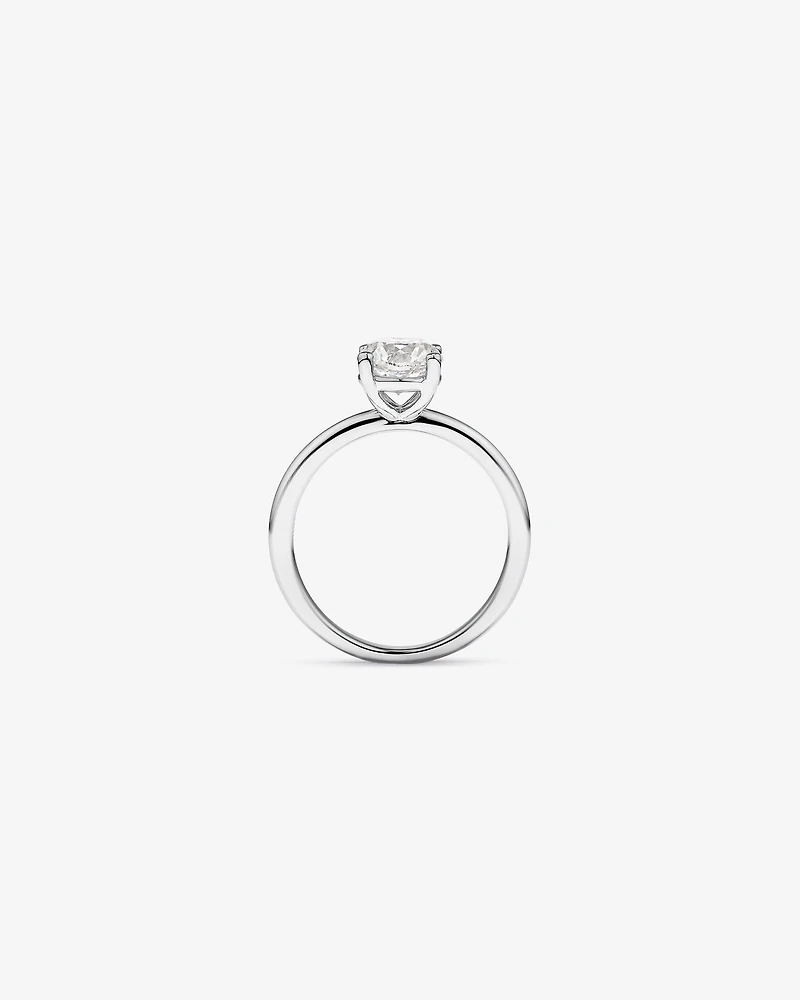 Bague Solitaire avec Diamant Rond Brillant de 1,00 Carat TW en Or Blanc 18 kt