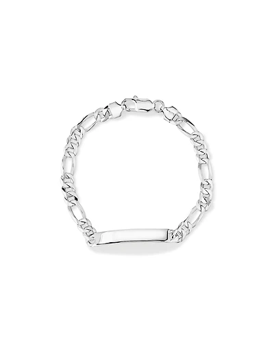21cm (8.2") Figaro ID Bracelet in Sterling Silver