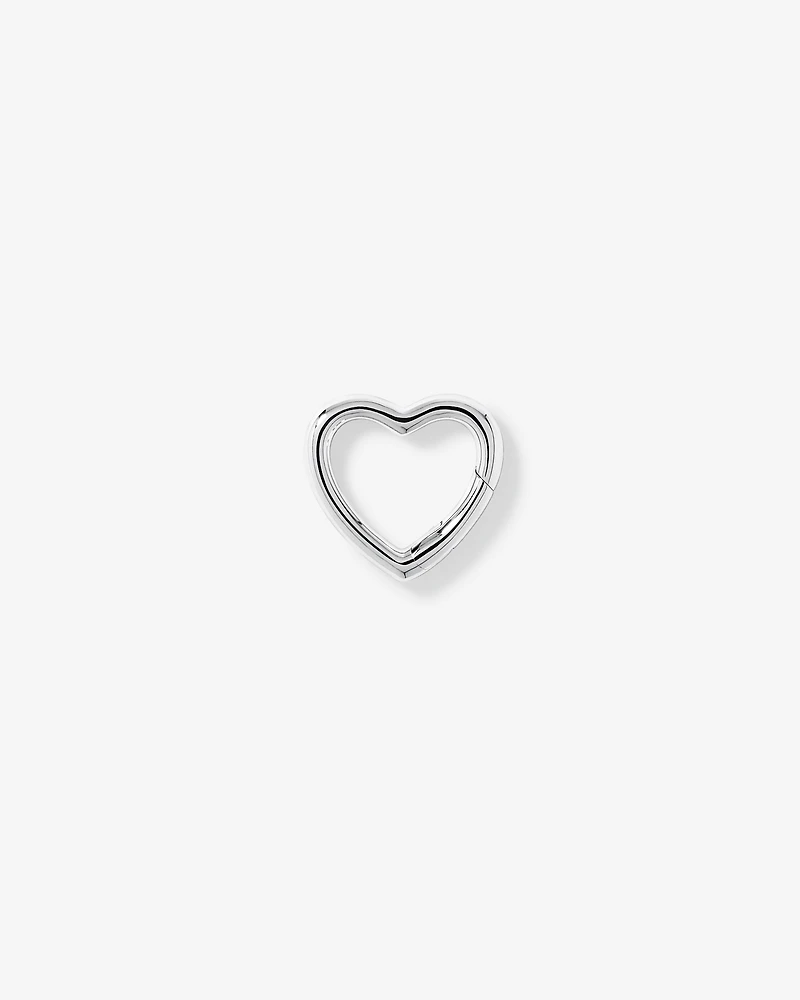 Medium Heart Connector in Sterling Silver