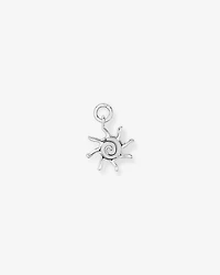 Charme de boucle d’oreille Soleil ondulé en argent sterling