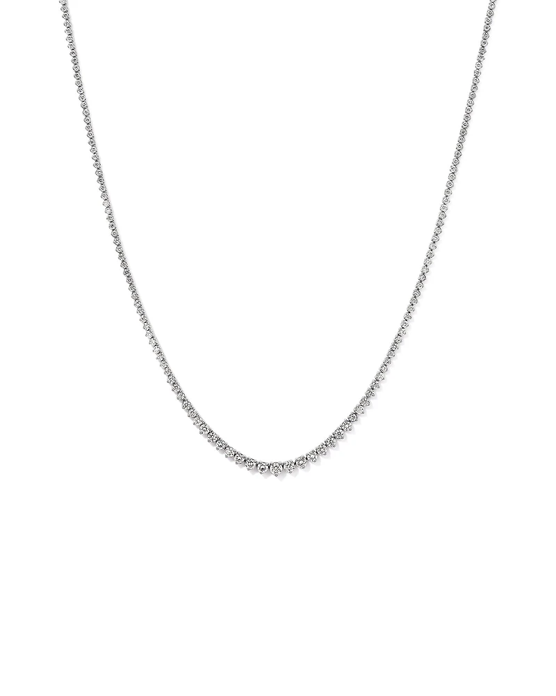 6.00 Carat TW Graduated Diamond RivieraTennis Necklace in 18kt Gold