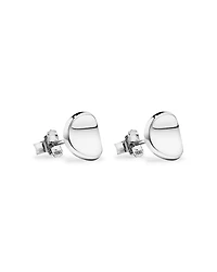 Boucles D'Oreilles À Clous Rondes Concaves En Argent Sterling