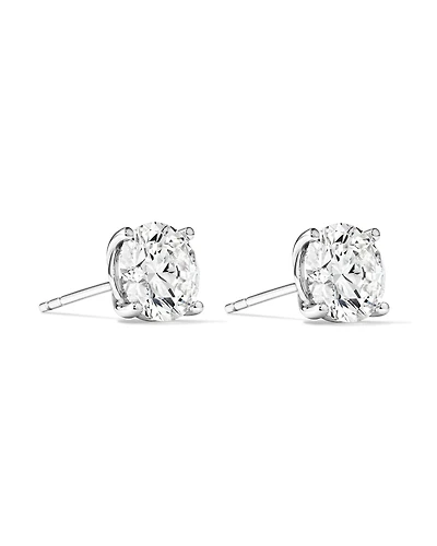 3,00 carats TW Boucles d’oreilles solitaires en diamants cultivés en laboratoire en or blanc 14 carats