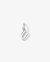 Letter U Initial Pendant in Sterling Silver
