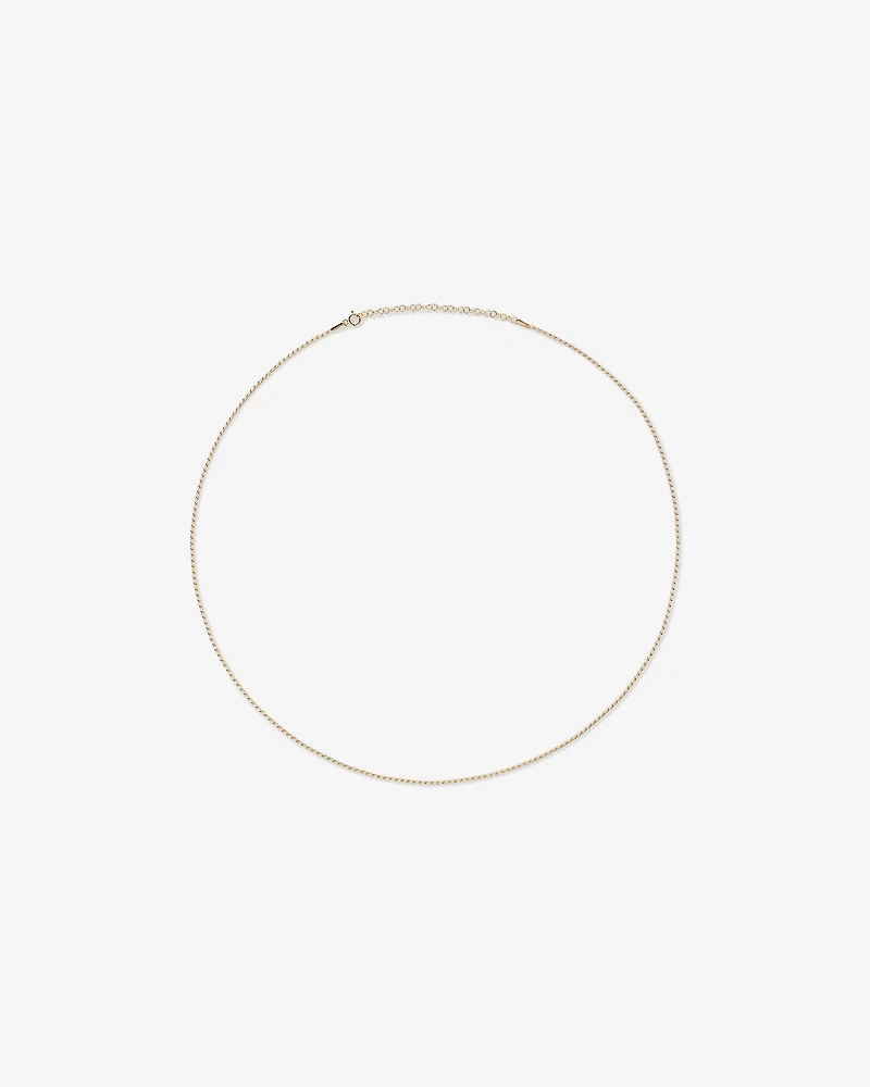 50cm (20") Fine Curb Chain in 10kt Yellow Gold