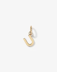 Letter U Initial Pendant in 10kt Yellow Gold