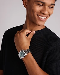 Men's Solar Chronograph Watch in Stainless Steel