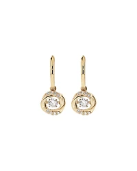 Lume Lab Swirl Huggie Earrings with 0.60 Carat TW of Laboratory-Grown Diamonds in 10kt Yellow Gold