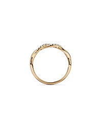 Alliance torsadée en or jaune 14 carats rhodié, sertie d'un diamant rond brillant de synthèse 0,16 carat