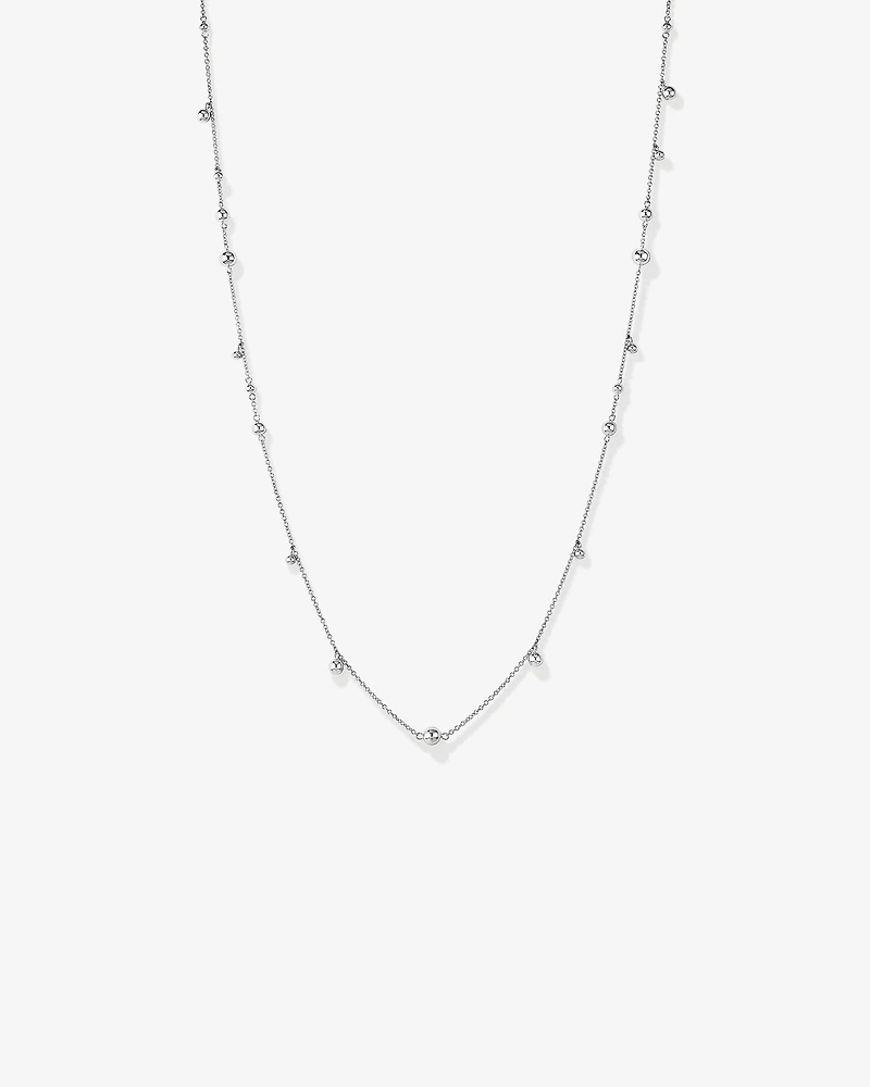 60cm (24") Bead Necklace in Sterling Silver