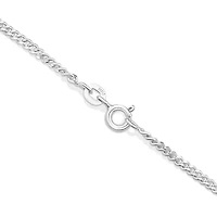 55cm (22") 1.5mm-2mm Width Curb Chain in Sterling Silver