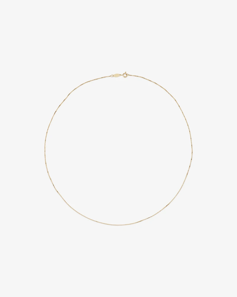 50cm (20") 0.66mm Width Box Chain in 10kt Yellow Gold