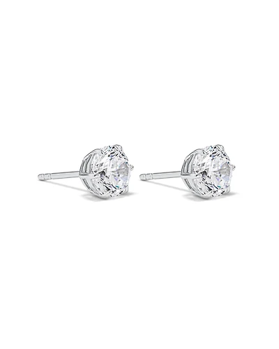 7.3mm Round Brilliant Cubic Zirconia Stud Earrings in Sterling Silver
