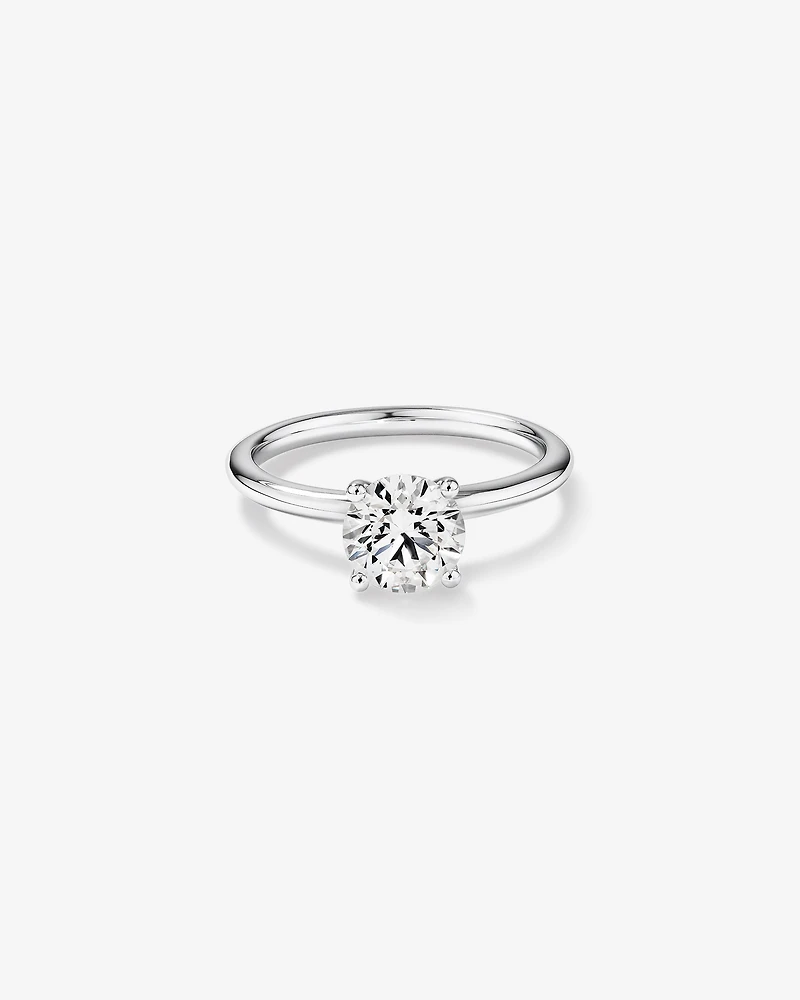 Carat TW Round Brilliant Laboratory-Grown Diamond Solitaire Engagement Ring 14kt Gold