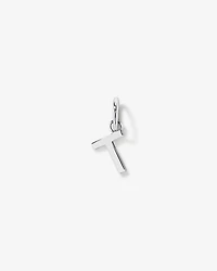 Letter T Initial Pendant in Sterling Silver