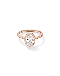 1.50TW Oval Laboratory-Grown Diamond Solitaire Ring 14kt Rose Gold