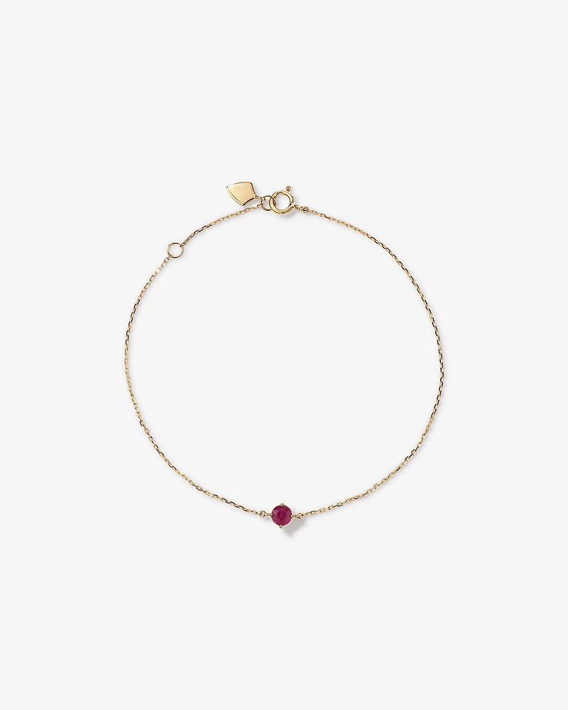 Bracelet with Ruby in 10kt Yellow Gold
