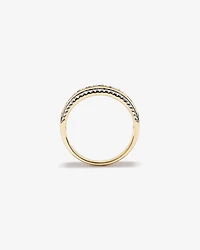 Three Row Ring with 1.00 Carat TW of Diamonds in 10kt Yellow Gold